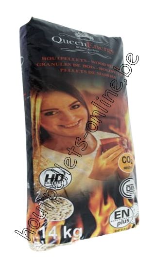 Houtpellets QueenEnergy 14 kg DIN plus - 6 mm 